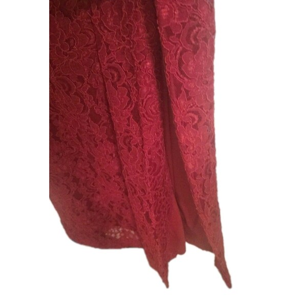 Lauren Ralph Lauren Evening Red Lace Gown 4P Petite – Wedding Guest, Holiday... - Picture 5 of 13